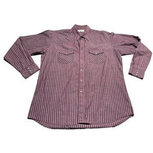 Sheplers Vintage Red/White Western Shirt Size XLT